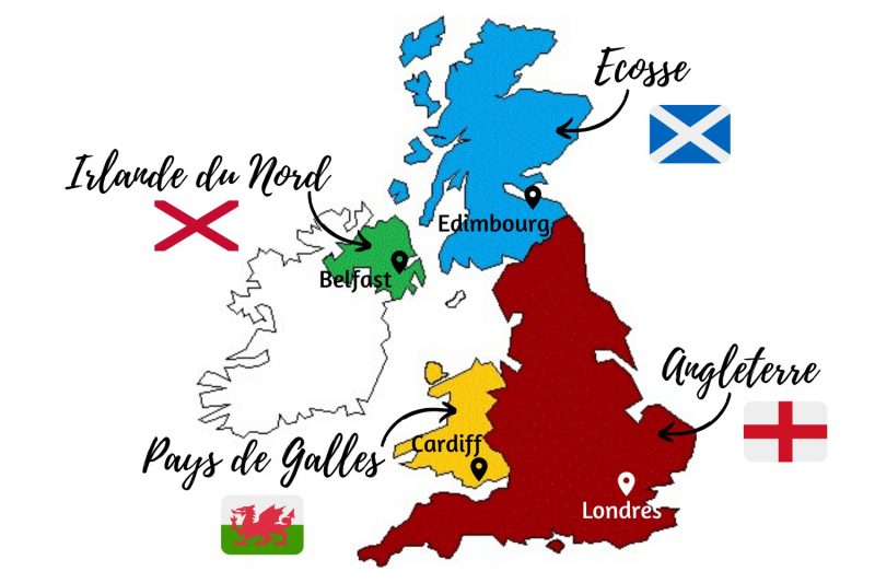 Carte Du Royaume Uni Pour Page De Garde